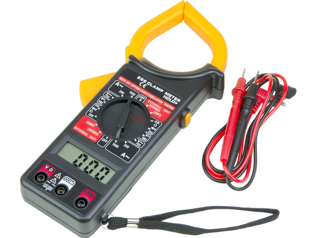 AC/DC Clamp Volt-Meter Voltage Current Resistance Continuity ...